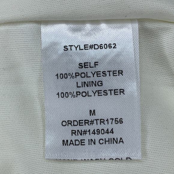 Floral Print Mini Dress NWOT Long Sleeve Tie and Hidden Zipper on Back Size M - Picture 13 of 14